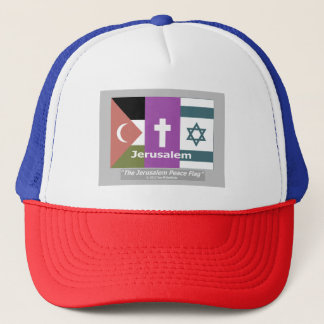 De Vredesvlag van Jeruzalem Trucker Pet