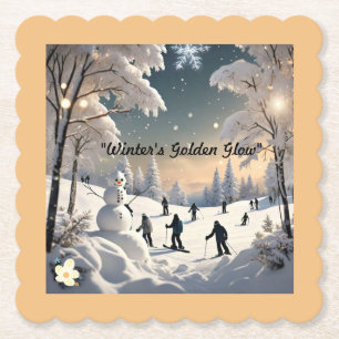 "De vredige sluimer van de winter" Kartonnen Onderzetters