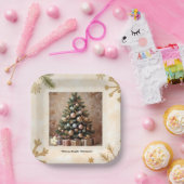 "De vredige sluimer van de winter" Papieren Bordje (Feest)