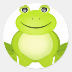 De vreedzame kikker ronde sticker