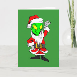 de vreemde Kerstman Feestdagen Kaart