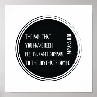 De vreugde die Romeinen komt 8:18 Poster