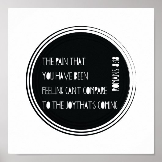 De vreugde die Romeinen komt 8:18 Poster (Voorkant)