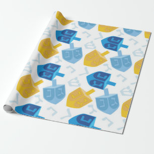 De Vreugde Dreidel van de Chanoeka Cadeaupapier