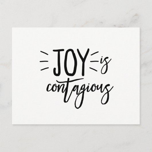 De vreugde is het Besmettelijke Briefkaart van de (Voorkant)