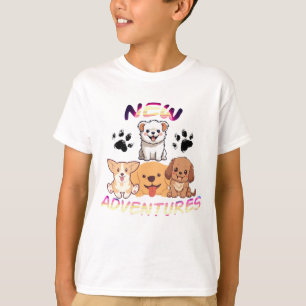 De vreugde met schattige honden t-shirt
