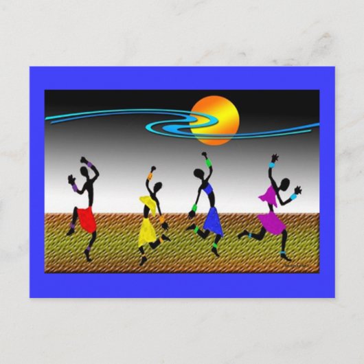 De vreugde van dans briefkaart (Voorkant)