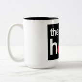 De vreugde van de haat tweekleurige koffiemok (Links)