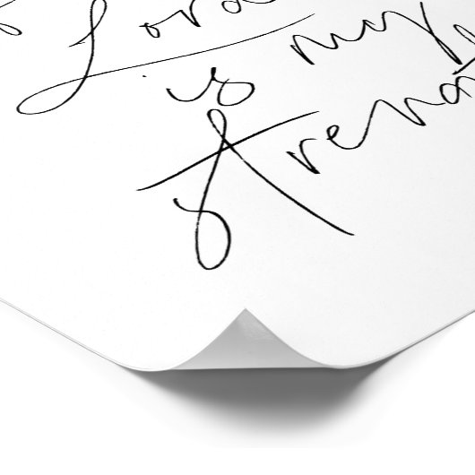 De vreugde van de Heer is mijn sterke script Poster (Hoek)