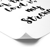 De vreugde van de Heer is Mijn Sterkte Christelijk Poster (Hoek)