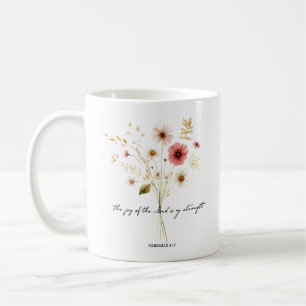 De vreugde van de Heer minimalistische bloem Koffiemok