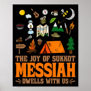 De vreugde van Sukkot Messias woont bij ons Joodse Poster