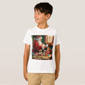 "De vreugdevolle uitwisseling: Sinterklaas en kind T-shirt (Voorkant volledig)
