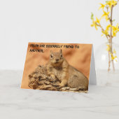 De Vriend van Squirrely Kaart (Gele Bloem)