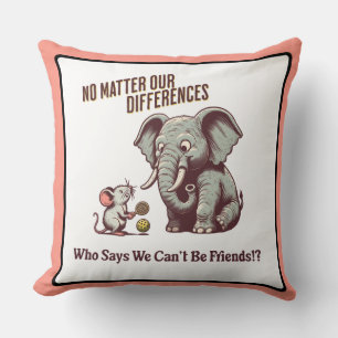 De Vriendelijke Olifant en Muis Kussen