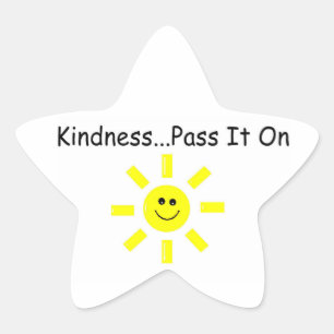 De vriendelijkheid… geeft het door ster sticker