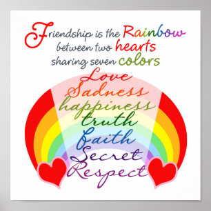 De vriendschap is de regenboog BFF Poster