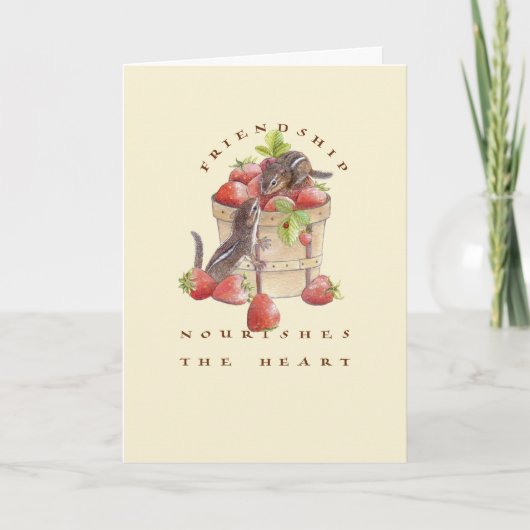 De vriendschap voedt het Hart Kaart (Voorkant)