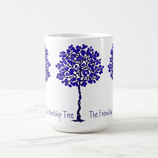 De vriendschapsstructuur - Blauwe en witte Mok (Center)