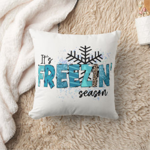 De vrieskoude sneeuwvlokken WinterFeestdagen Kussen