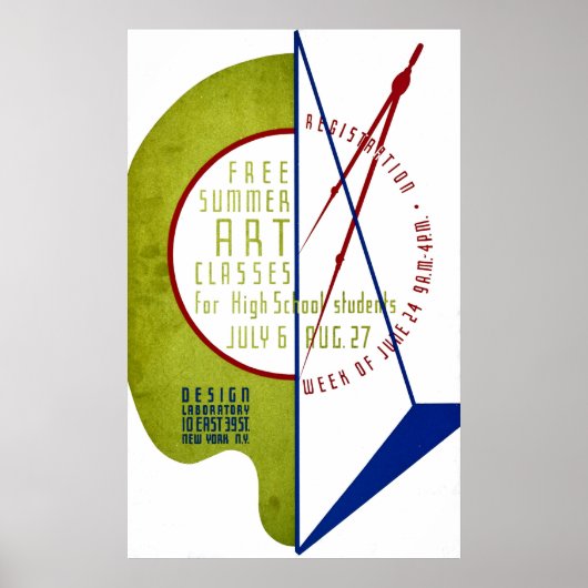 De vrije Kunstklassen van de Zomer - het Poster va (Voorkant)