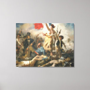 De vrijheid Guidant de Volk - Pixel Art Canvas Afdruk