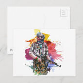 De Vrijheid Warrior.png van Peshmerga Briefkaart (Voorkant / Achterkant)