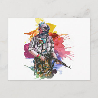 De Vrijheid Warrior.png van Peshmerga Briefkaart