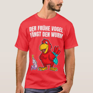 De vroege vogel vangt de worm leuk t-shirt