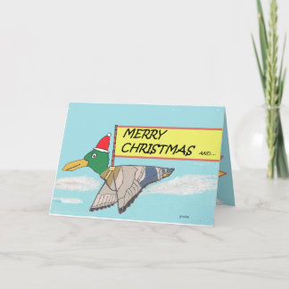 De vrolijke Eend van Kerstmis Feestdagen Kaart
