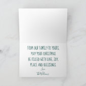 De vrolijke Foto van de Familie van Kerstmis Feestdagen Kaart (Binnen)