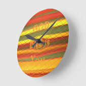 De vrolijke God van Kerstmis zegent u kleurt Ronde Klok (Hoek)