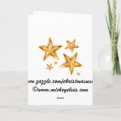 De vrolijke Kaart van de Engel van Kerstmis (Achterkant)