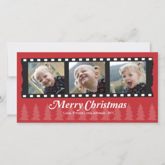 De vrolijke Kaart van de Foto van Kerstmis voor 3