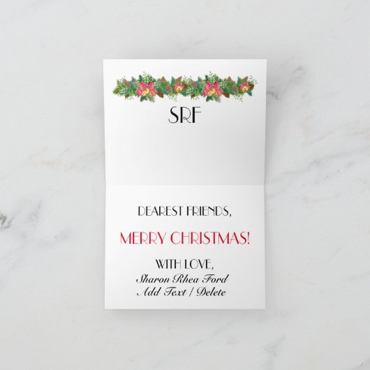 De vrolijke Kaart van de Nota van Kerstmis (Binnen)