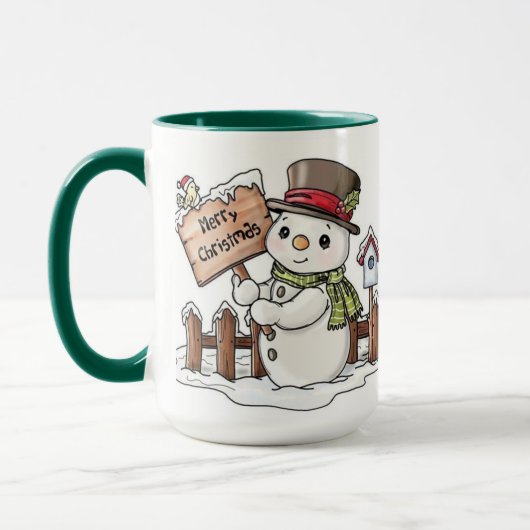 De vrolijke kerst Mok van Snowman (Links)