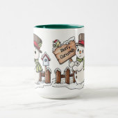De vrolijke kerst Mok van Snowman (Midden)