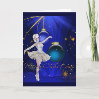 De Vrolijke Kerstkaart van de Danser 2/Blue van de Feestdagen Kaart