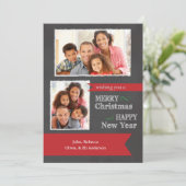 De vrolijke Kerstkaart van de Foto van het Bord (Staand voorkant)