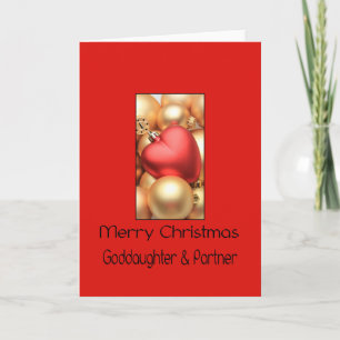 De Vrolijke Kerstkaart van de peetdochter & van de Feestdagen Kaart