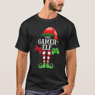 De Vrolijke Kerstmis De Gamer Elf Kostuum Gaming T-shirt