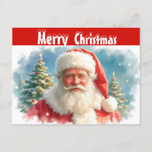De vrolijke kerstviering van de kerstman briefkaart