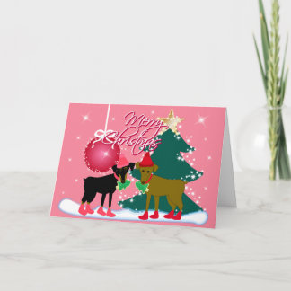 De vrolijke Min Kerstkaart van de Speld Feestdagen Kaart