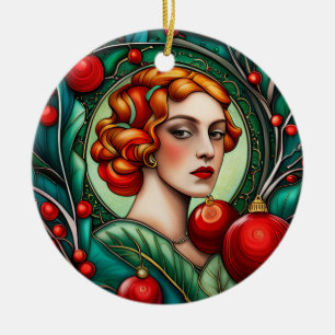 De vrolijke roodharige: Baubles & Tree Keramisch Ornament