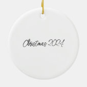 De vrolijke roodharige: Baubles & Tree Keramisch Ornament (Achterkant)