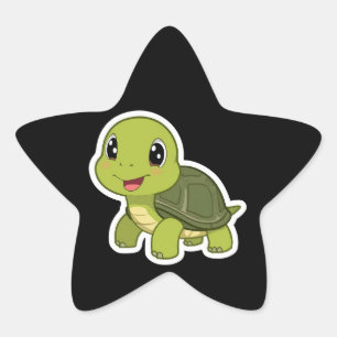 De vrolijke schildpad die nooit haastte ster sticker