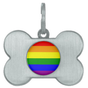 De vrolijke Vlag van de Regenboog van de Trots Huisdieren Naamplaatje