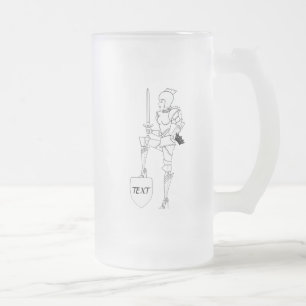 "De vrouw, de arrior, de koningin!" Glas, bevroren Matglas Bierpul