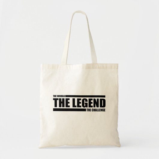De vrouw, de legende, de uitdaging tote bag (Voorkant)