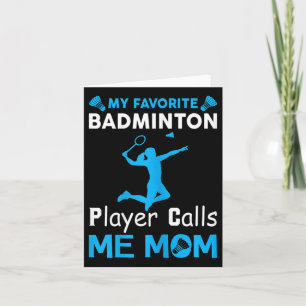 De vrouw die mijn favoriete Badminton-speler mij b Kaart
